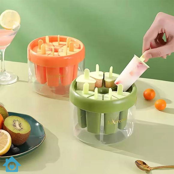 Silicone Ice Cream Popsicle Mold Set 7 Pieces