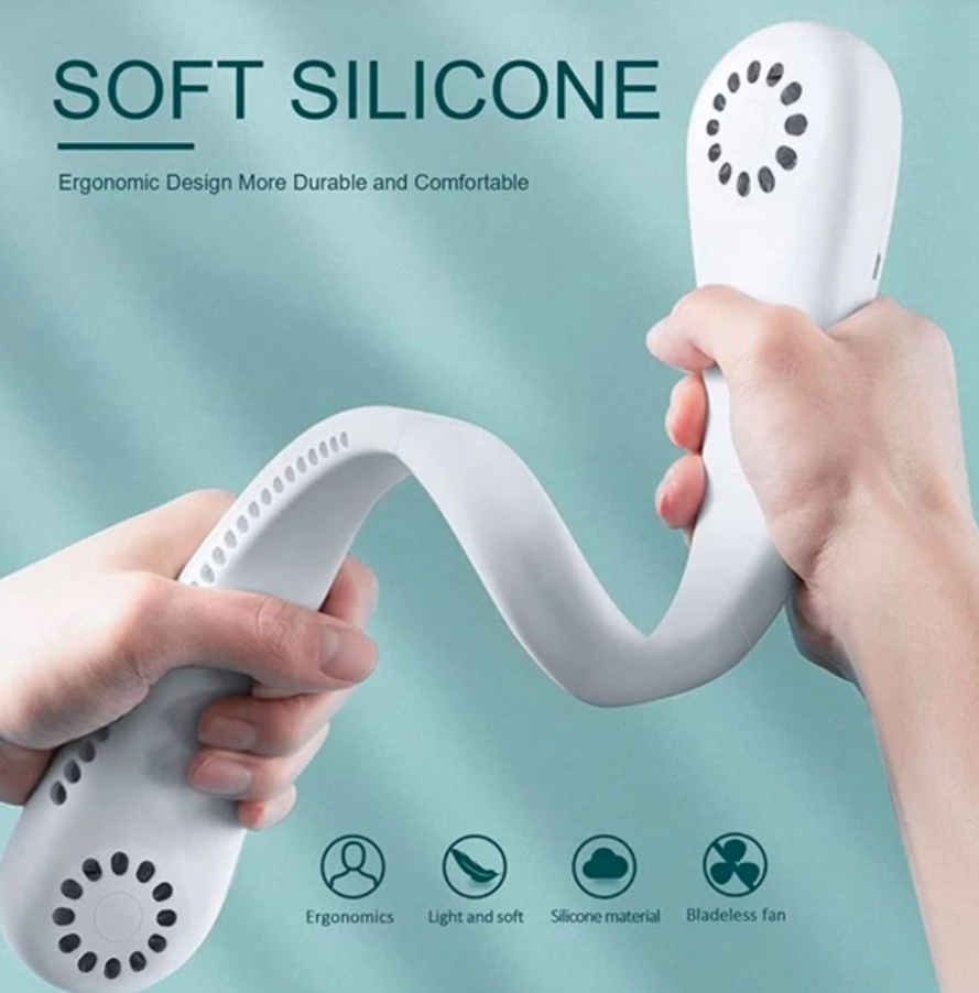 USB Rechargeable Neck Fan | 3 Modes Fan Speed