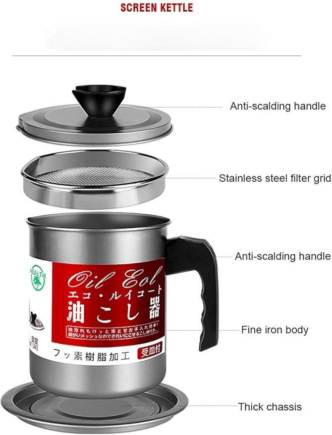 Oil Filter pot | Stainless Steel For Kitchen | Flat 40% OFF!
