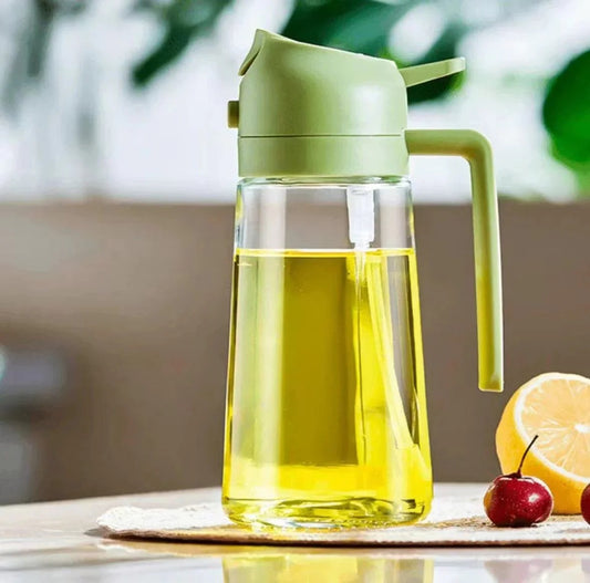 2-in-1 Oil Spray  Bottle – 470ml Glass Design