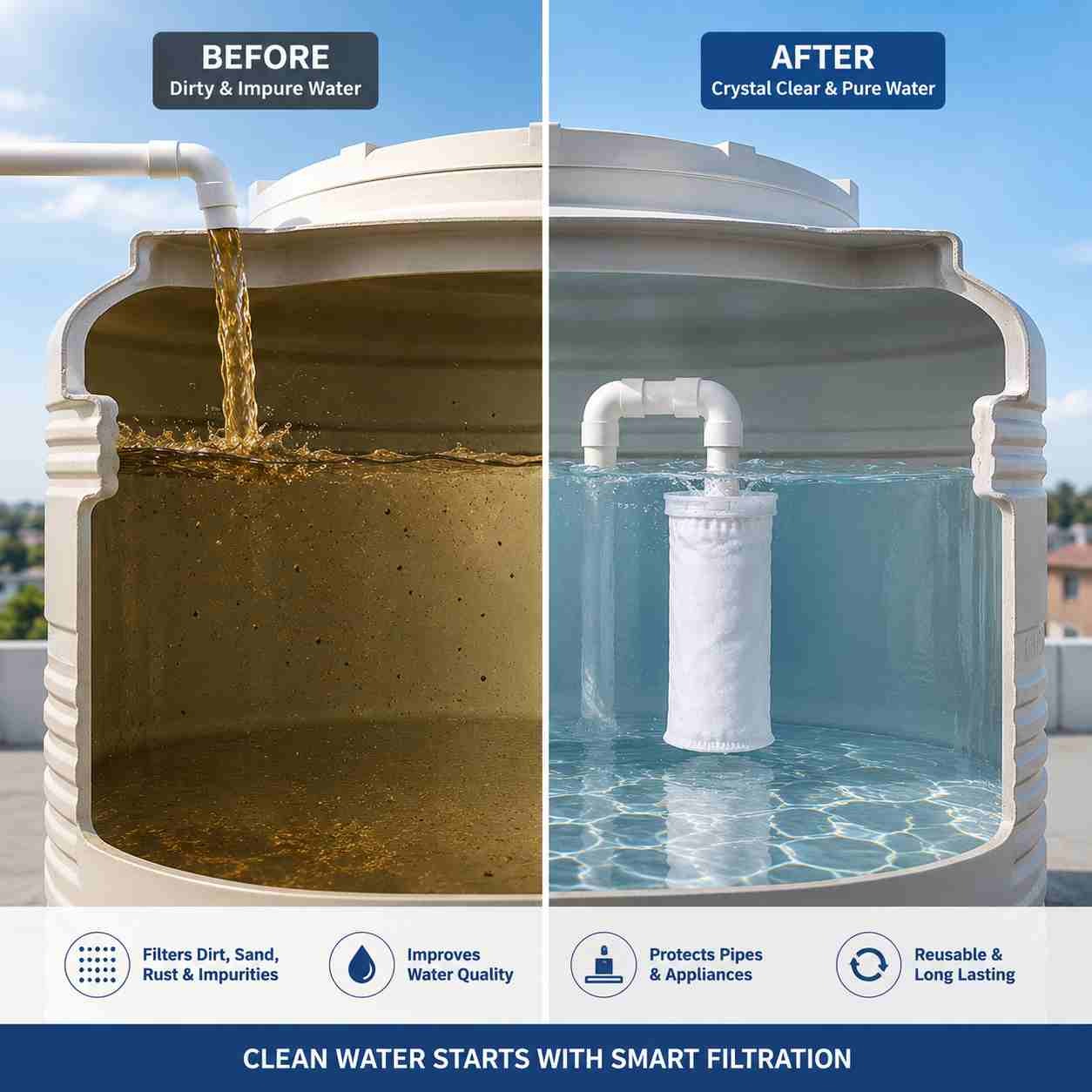 Premium Water Tank Filter Bag ( Free Delivery )