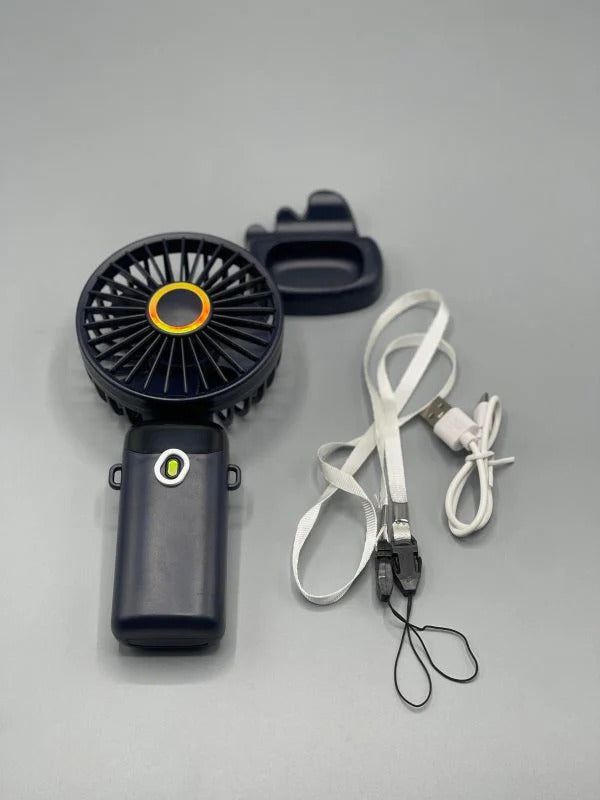 Portable Mini LED Digital Display Rechargeable Fan