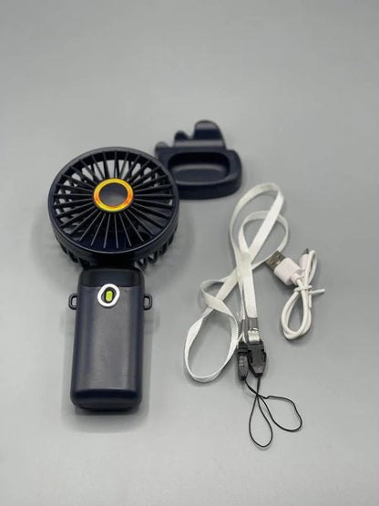 Portable Mini LED Digital Display Rechargeable Fan