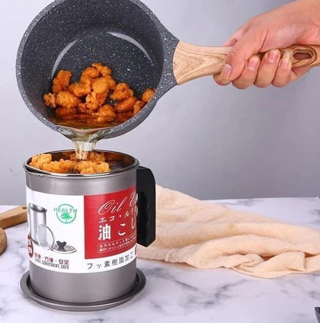 Oil Filter pot | Stainless Steel For Kitchen | Flat 40% OFF!