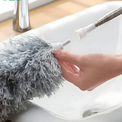 Microfiber Duster With Extension Pole Reach & Clean Easily